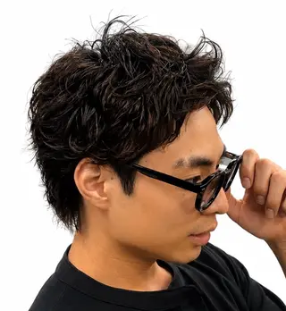 ショート パーマ メンズ スパイキー⚡️/ 海外風ヘア🌊秀平のヘアスタイル