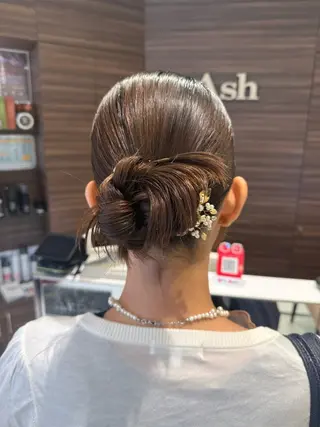 ミディアム ヘアアレンジ 韓国ヘアメイク🎀/ 縮毛矯正✨山本媛香のヘアスタイル