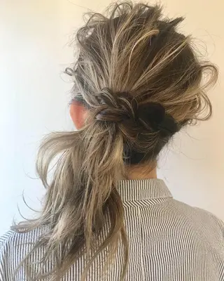 セミロング カラー パーマ ヘアアレンジ メンズ キッズ ネイル マツエク・マツパ Lien 深井店のヘアスタイル