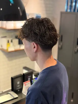 ミディアム パーマ メンズ 高橋 怜玖/仙台/長町のヘアスタイル
