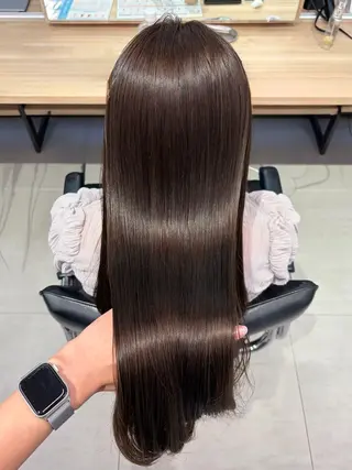 ロング カラー 縮毛/くすみカラー Mariamu🌼のヘアスタイル