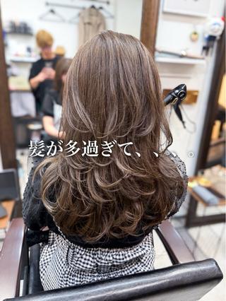 セミロング カラー 顔周りレイヤー/ボブ 銀座✨中野まさひろのヘアスタイル