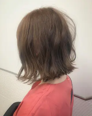 ミディアム カラー パーマ ダメージレスサロン✨ kayo🌱のヘアスタイル