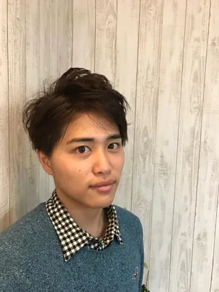 ショート パーマ メンズ ユウ イチのヘアスタイル
