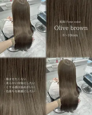 ロング カラー ParveMix/ オリーブ/いちかのヘアスタイル