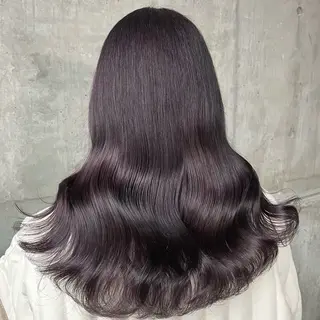 ロング レイヤーカット 透明感カラーカッチのヘアスタイル
