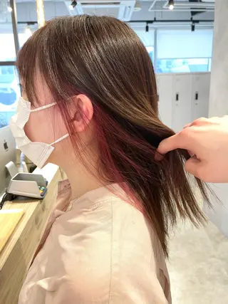 ミディアム カラー ハイトーン×レイヤー /遠藤将太のヘアスタイル