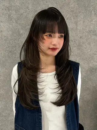 ロング カラー RURI韓国ボブ 🇰🇷タッセルボブのヘアスタイル