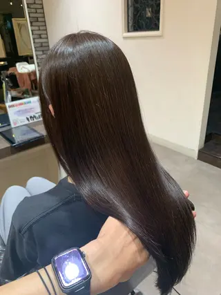 ロング 地毛風ストレート/ 髪質改善/榎本流行のヘアスタイル