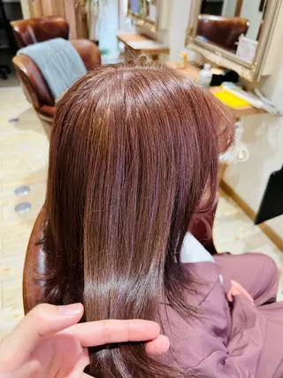 セミロング カラー 高木 みよのヘアスタイル