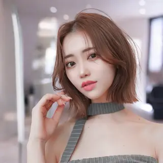 ミディアム カラー 【渋谷】ボブ・ レイヤーボブ特化✂︎のヘアスタイル