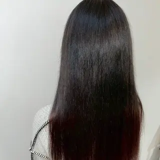 ロング 縮毛矯正/ワンカラー モデル募集🫧田村のヘアスタイル