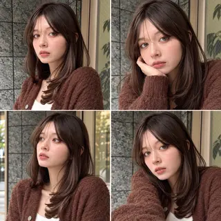 ミディアム カラー 🦋韓国風レイヤー/ 艶髪矯正🦋凛太郎のヘアスタイル