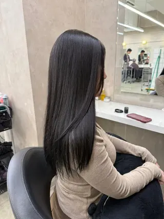 ロング カラー パーマ ヘアアレンジ メンズ キッズ 上品＆韓国風 🥀海心🥀のヘアスタイル