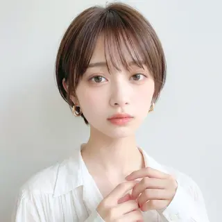 ショート カラー SOURCE枚方🫧 透明感カラー/ケアのヘアスタイル