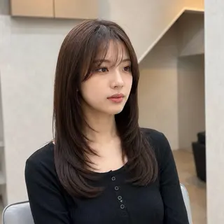 セミロング ✨レイヤーカット✨ 顔まわり✂️鎌倉楓麻のヘアスタイル