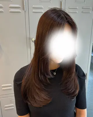 ロング レイヤーカット/ 暗髪カラー🧸ナシコのヘアスタイル