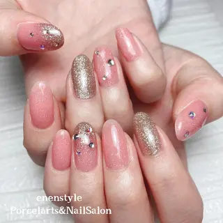 ミディアム ネイル 🐾enen style 🐾のネイルデザイン
