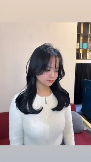 ロング カラー ヘアアレンジ 酸性縮毛矯正🧴韓国 レイヤー/髪質改善のヘアスタイル