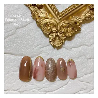 ミディアム ネイル 🐾enen style 🐾のネイルデザイン