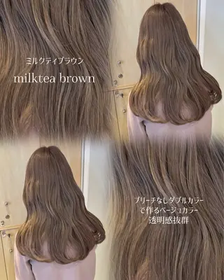 セミロング カラー ヘアアレンジ 🫧柔色/トレンド カラー/川辺晴加のヘアスタイル