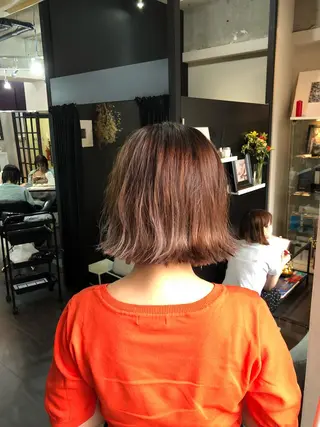 ショート カラー ハイライト/髪質改善 ans/黒木 和大のヘアスタイル