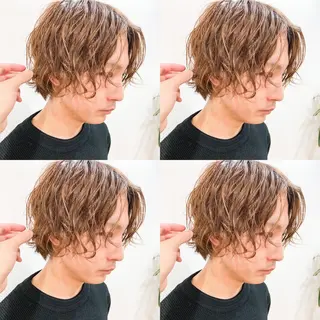 ショート カラー パーマ ヘアアレンジ メンズ メンズスタイル ly本厚木のヘアスタイル