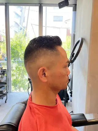 ショート メンズ 💈フェード× パーマ🔥松下💈のヘアスタイル