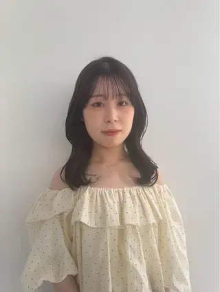 ミディアム 透明感カラー🫧 🍒久留米美容室のヘアスタイル