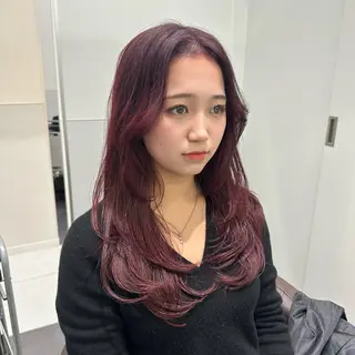 セミロング カラー 💫艶ハイトーン×髪 質改善💫リュウトのヘアスタイル