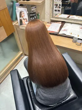 ロング 透明感ツヤカラー/ 縮毛矯正/静岡のヘアスタイル