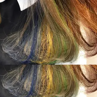 ミディアム カラー パーマ ヘアアレンジ メンズ サロンドミルク 原宿のヘアスタイル