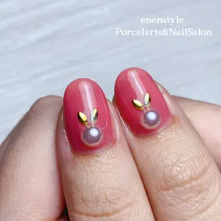 ミディアム ネイル 🐾enen style 🐾のネイルデザイン