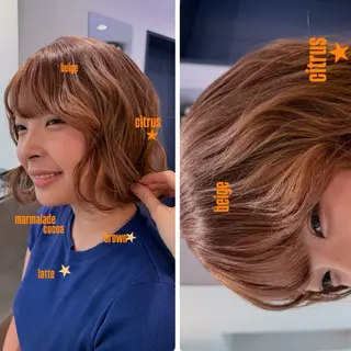ロング カラー ヒマリ. オリーブ/ハイトーンのヘアスタイル