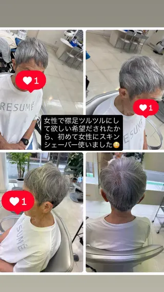 ショート タカハシ リナのヘアスタイル