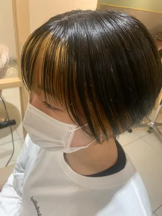 ショート カラー ハイトーン/メンズ/ ウルフ特化 小松のヘアスタイル