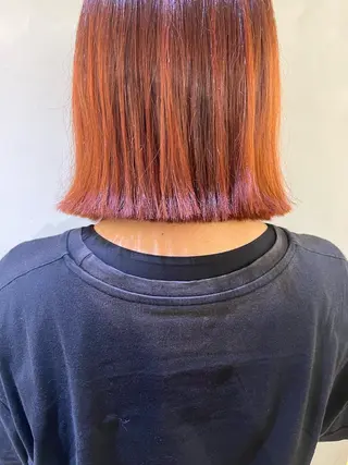 ミディアム カラー パーマ ヘアアレンジ メンズ nishi fuyumiのヘアスタイル