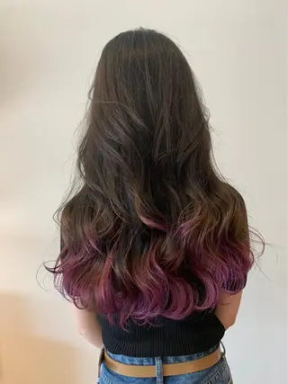 ロング カラー 韓国風・ブリーチなし ・あり後藤 一斗店長のヘアスタイル