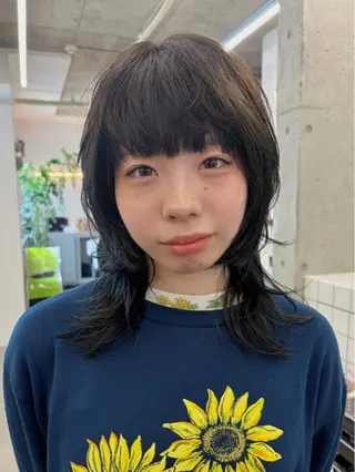 ミディアム カラー cana 札幌レイヤースタイルのヘアスタイル
