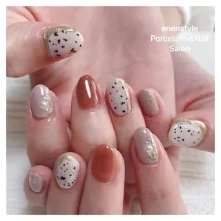 ミディアム ネイル 🐾enen style 🐾のネイルデザイン