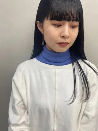 セミロング カラー パーマ -福岡博多筑紫口- 大津成美のヘアスタイル