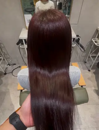 ミディアム カラー 新宿カラー パーマのヘアスタイル