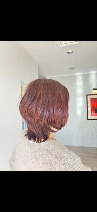 セミロング カラー 🫧おおにし みか🫧のヘアスタイル