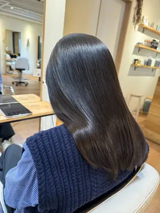 ミディアム 梅田艶髪矯正 💖koichiroのヘアスタイル