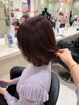 セミロング カラー ヘアアレンジ 💟RINNA 艶カラー💟のヘアスタイル