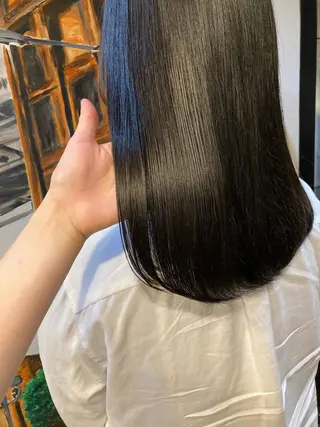 ミディアム ✨色持ちの良い艶 カラー✨蟹江真世のヘアスタイル