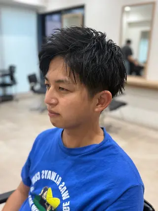 ミディアム メンズ 🌊波巻き特化/ 毛流れ/翔平🌊のヘアスタイル
