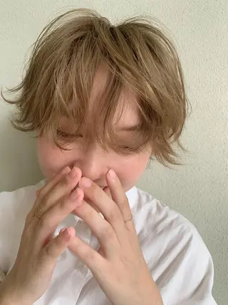 ショート 前田　真吾 ⭐️パーマの人⭐️のヘアスタイル