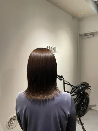 ミディアム カラー tiel 小山莉々のヘアスタイル