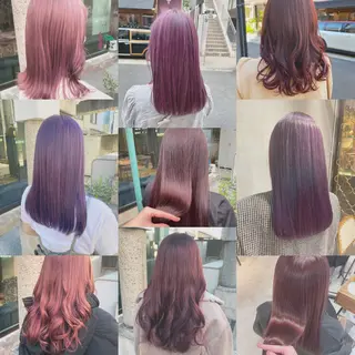 セミロング カラー ヘアアレンジ TOKI /透明感/原宿のヘアスタイル